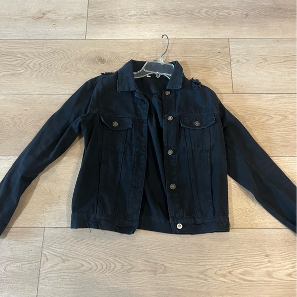 Black Denim Jacket - Picture 2 of 3
